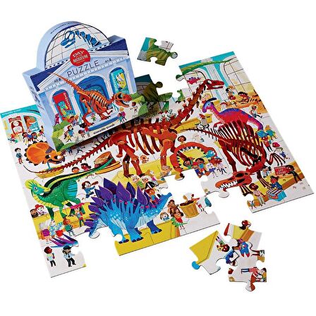 Crocodile Creek Müzede Bir Gün Puzzle - 48 Parça - Dinozor