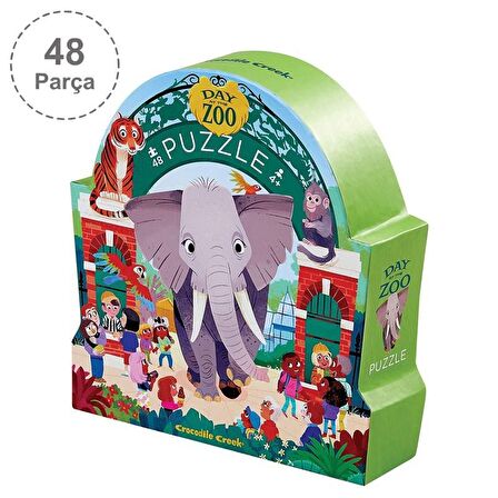 Müzede Bir Gün Puzzle - 48 Parça - Hayvanat Bahçesi