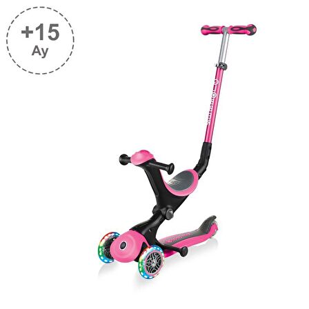 Globber Go Up Deluxe Işıklı Scooter - Pembe