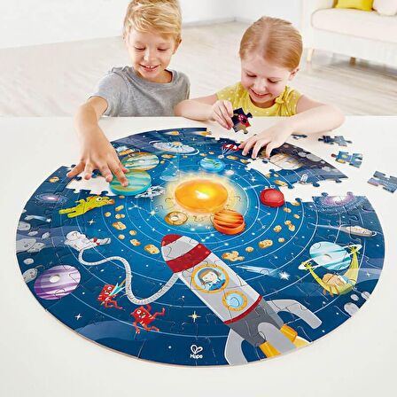 Hape Puzzle Güneş Sistemi Yuvarlak Yapboz