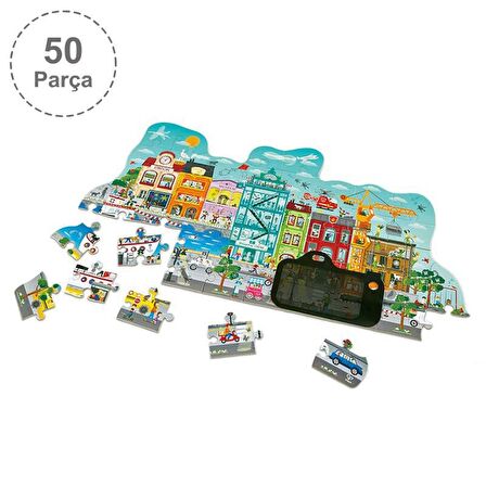 Hape Puzzle Hareketli Şehir Yapbozu