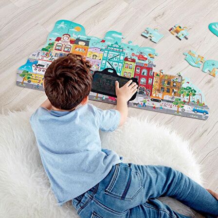 Hape Puzzle Hareketli Şehir Yapbozu