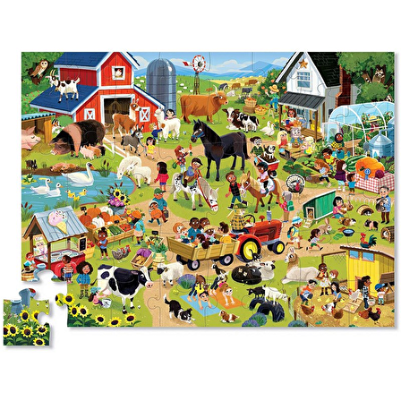 Dekoratif Puzzle - 48 Parça - Çiftlik
