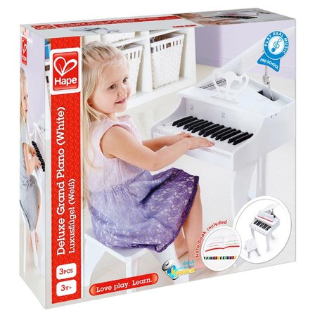 Hape Deluxe Grand Elektronik Piyano - Beyaz