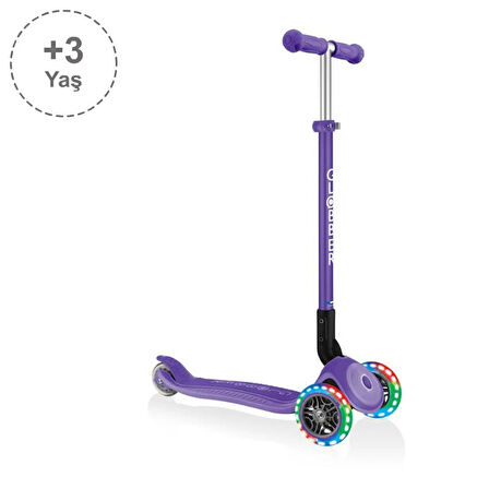 Globber Primo Plus Katlanabilir Işıklı Scooter - Mor