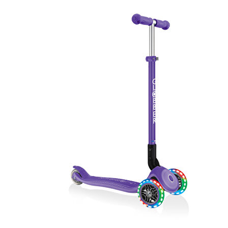 Globber Primo Plus Katlanabilir Işıklı Scooter - Mor