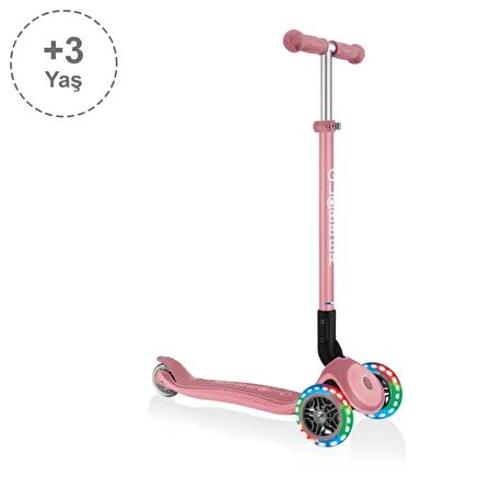 Globber Primo Plus Katlanabilir Işıklı Scooter - Pastel Pembe