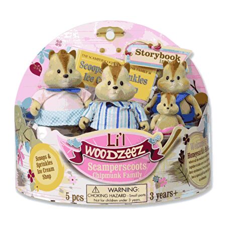 Li'l Woodzeez Çizgili Sincap Ailesi