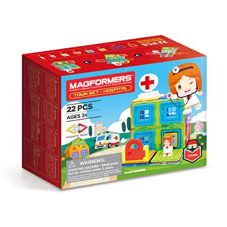 Magformers Mıknatıslı Hospital Set - 22  Parça