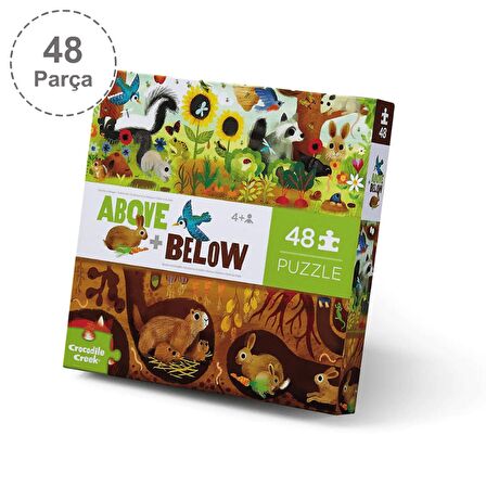 Crocodile Creek Arka Bahçe Keşfi 5+ Yaş Büyük Boy Puzzle 48 Parça