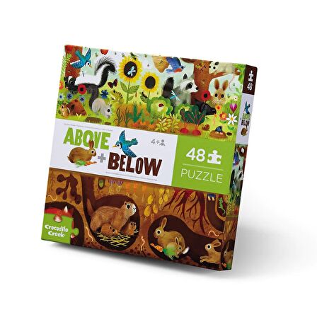 Crocodile Creek Arka Bahçe Keşfi 5+ Yaş Büyük Boy Puzzle 48 Parça