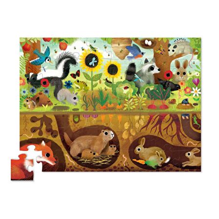 Crocodile Creek Arka Bahçe Keşfi 5+ Yaş Büyük Boy Puzzle 48 Parça
