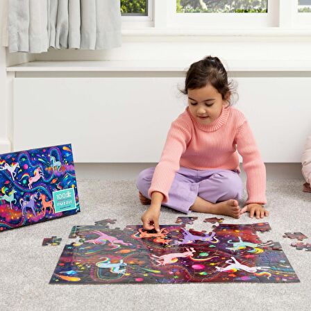 Unicorn Galaksi 5+ Yaş Büyük Boy Puzzle 100 Parça