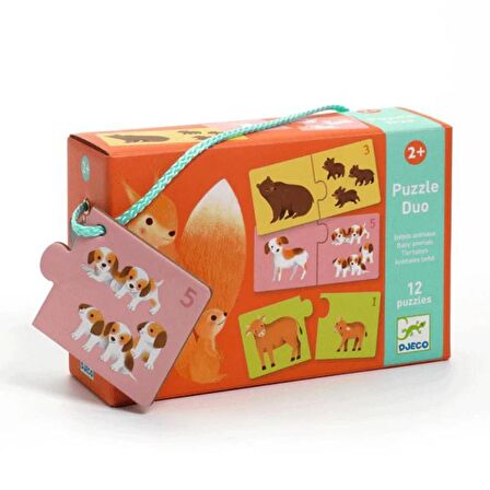 Djeco İkili Puzzle / Baby Animals