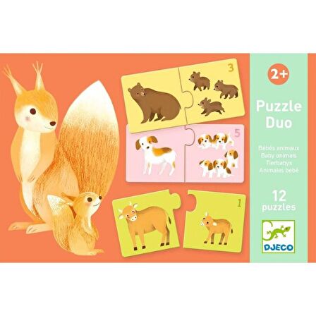 Djeco İkili Puzzle / Baby Animals