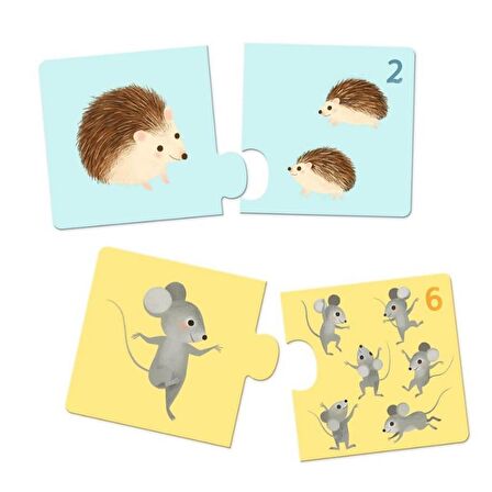 Djeco İkili Puzzle / Baby Animals