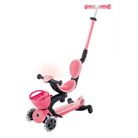 Globber Go Up Baby 360 Işıklı Scooter - Koyu Pastel Pembe