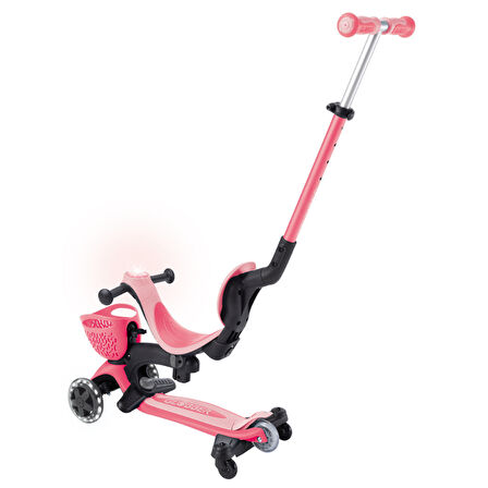 Globber Go Up Baby 360 Işıklı Scooter - Koyu Pastel Pembe