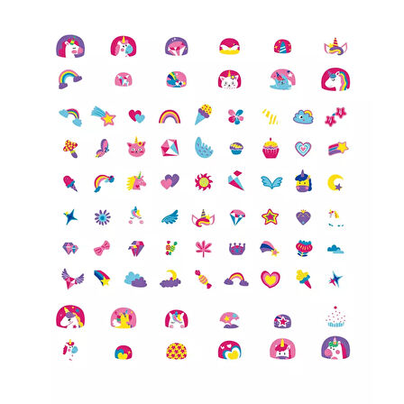 Avenir Simli Tırnak Çıkartmaları - Unicorns