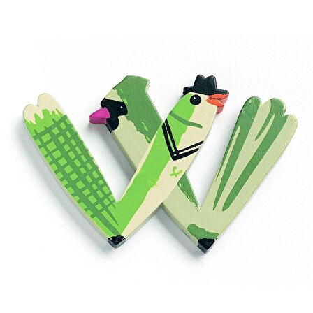 Djeco Harfler / W - Animals Letter