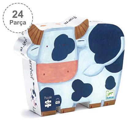 Djeco Dekoratif Puzzle 24 Parça - The Cows On The Farm