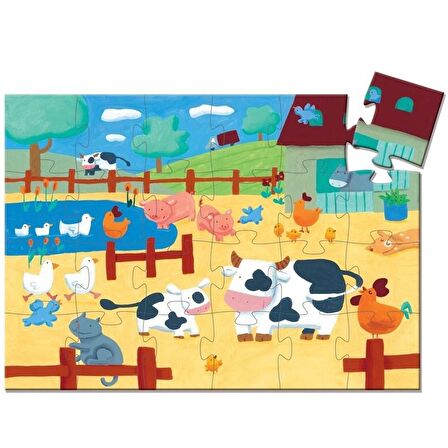 Djeco Dekoratif Puzzle 24 Parça - The Cows On The Farm