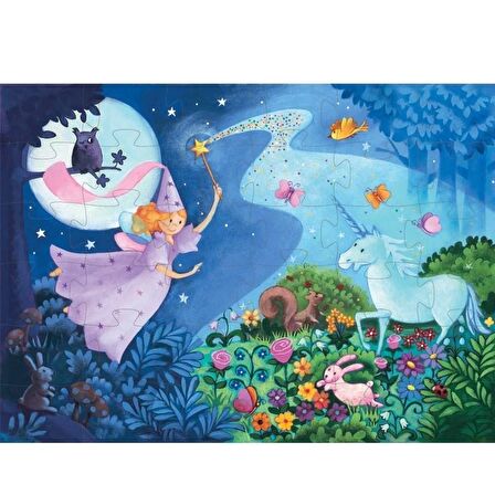 Djeco Dekoratif Puzzle 36 Parça - The Fairy And The Unicorn