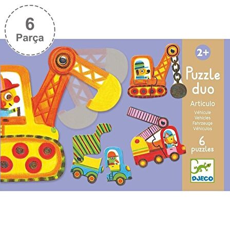 Djeco İkili Puzzle - Vehicles