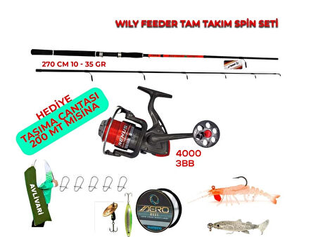 WILY Feeder Nexus Tam Takım Usta Spin Olta Seti 270 CM