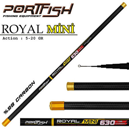 Portfish Mini Royal Carbon Göl Kamışı 630 cm 5-20 gr