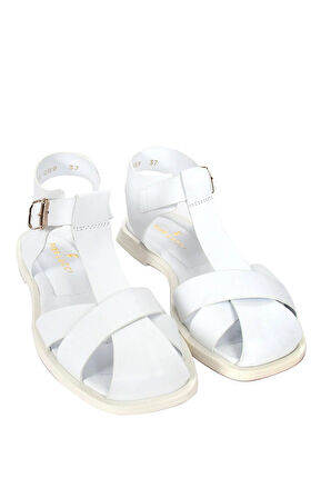 Rizzo Kadın Sandalet - Beyaz