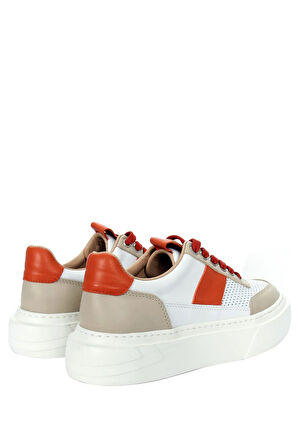 Kadde Kadın Ayakkabı - Turuncu-Bej-Beyaz