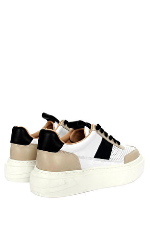 Kadde Kadın Ayakkabı - Bej-Beyaz