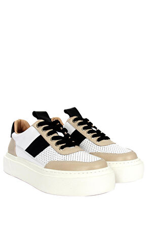 Kadde Kadın Ayakkabı - Bej-Beyaz