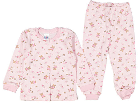 UNISEX 4/6 YAŞ AYICIK BASKILI ÇITÇITLI PİJAMA TAKIM 