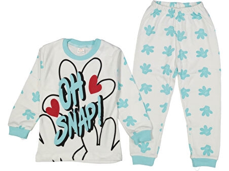 KIZ 4/6 YAŞ OH SNAP ELDIVEN DESEN 2'Lİ TAKIM