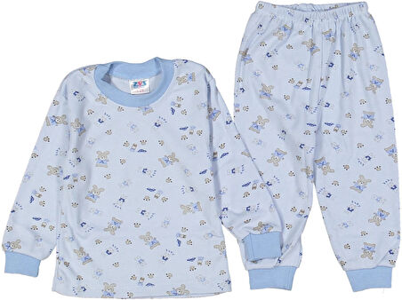 UNISEX 1/3 YAŞ AYICIK BASKILI PİJAMA TAKIM