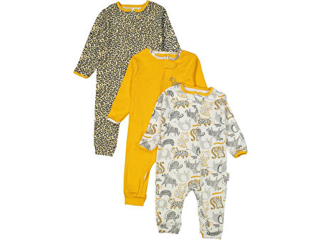 UNISEX 9/18 AY LEOPAR BASKILI YANDAN FERMUARLI TULUM 