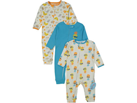 UNISEX 9/18 AY FERMUARLI ANANAS BASKI TULUM 