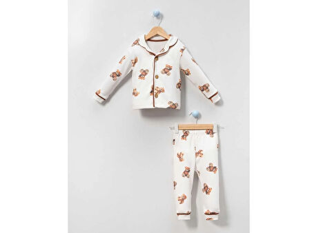 UNISEX 9/24 AY DİJİTAL AYICIK BASKILI PİJAMA TAKIM