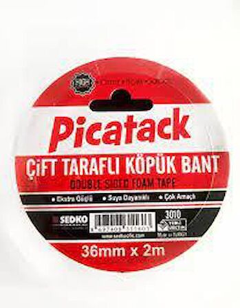 Picador Picatack 36 mm x 2 m Çift Taraflı Köpük Bant