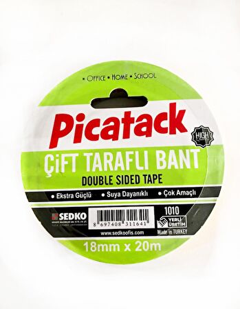 Picador Çift Taraflı Kağıt Bant Force 18mm X 20 Metre