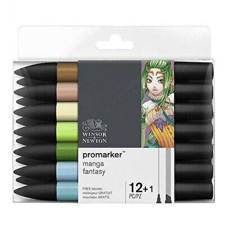 Winsor & Newton Promarker 12+1 Manga Fantasy Seti (12 Renk + Karıştırıcı) 