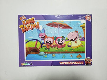 Adeland Trt Çocuk Kare Takımı 48 Parça Yapboz (Puzzle)