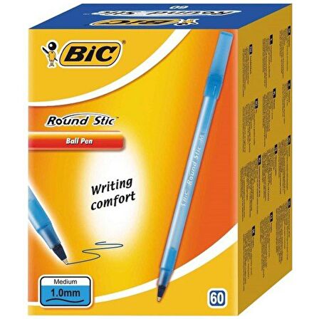 Bic Round Stick Tükenmez 120'li Kalem Mavi
