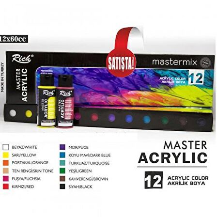 Rich Mastermix Akrilik Boya Seti 12x60Ml