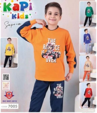 Kapi Kids 7011 Erkek Çocuk Uzun Kol Pijama Takım