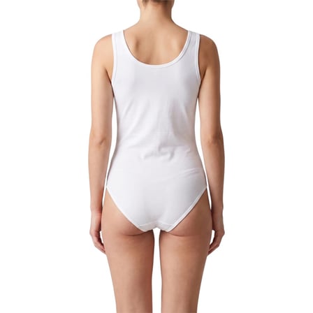Tutku BEYAZ Kadın Kalın Askı Çıtçıtlı Body
