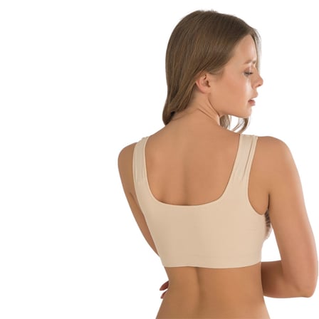 Ten Likralı Dikişsiz Seamless Balensiz Telsiz Yarım Kalın Askı Büstiyer