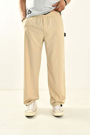Bej Baggy Fit Basic Pantolon